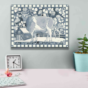 'Farm Life II Stripe Border' by Miranda Thomas, Giclee Canvas Wall Art,16x12