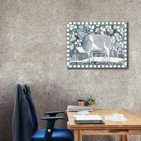 Image of 'Farm Life II Stripe Border' by Miranda Thomas, Giclee Canvas Wall Art,34x26