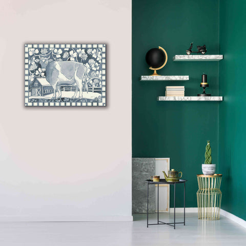 Image of 'Farm Life II Stripe Border' by Miranda Thomas, Giclee Canvas Wall Art,34x26
