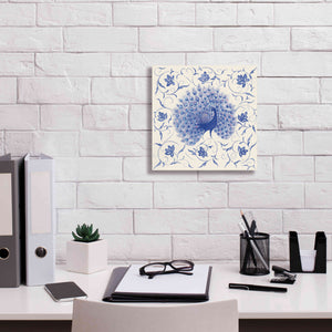 'Peacock Garden I' by Miranda Thomas, Giclee Canvas Wall Art,12x12