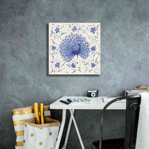 'Peacock Garden I' by Miranda Thomas, Giclee Canvas Wall Art,18x18