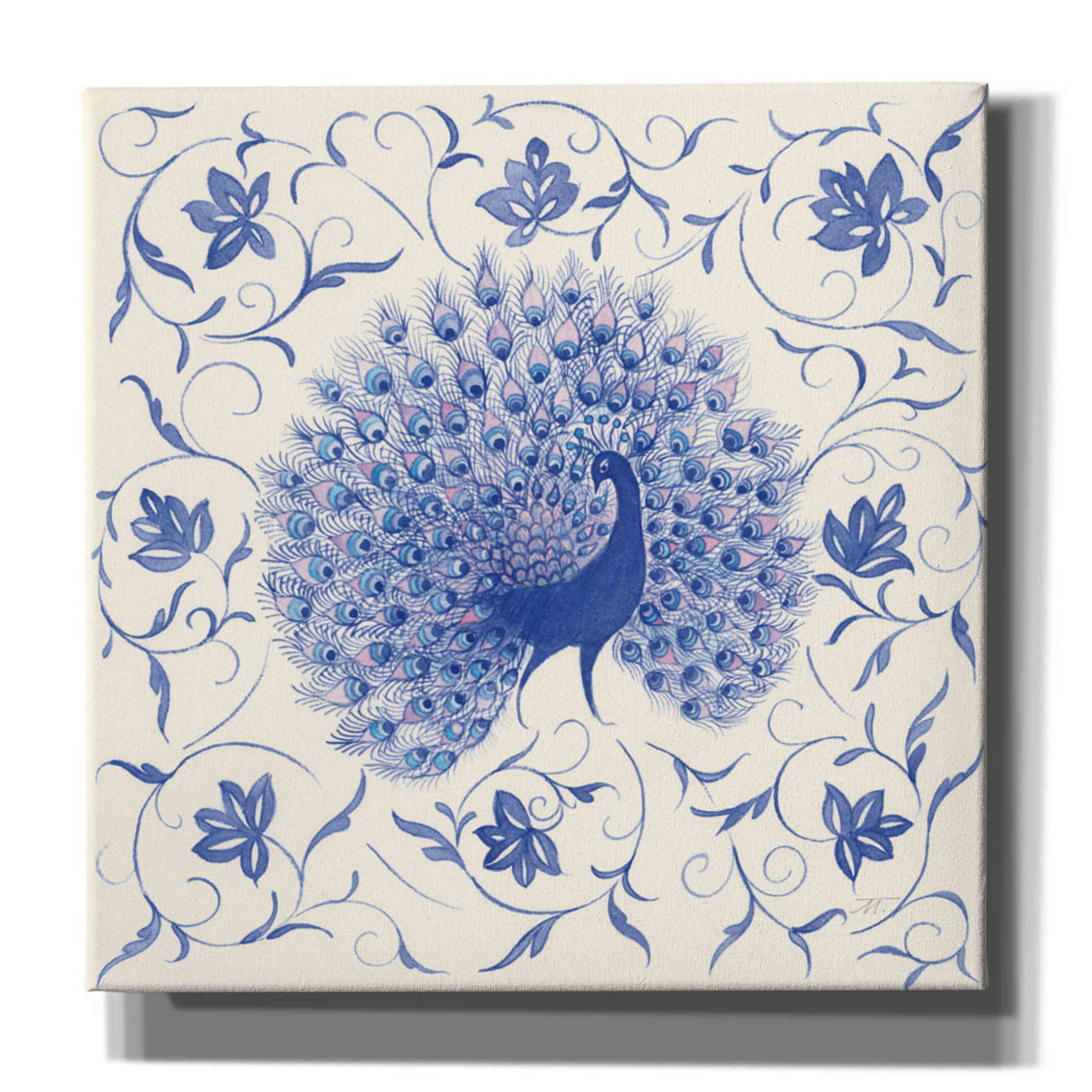 'Peacock Garden I' by Miranda Thomas, Giclee Canvas Wall Art