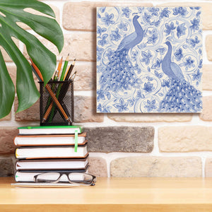 'Peacock Garden II' by Miranda Thomas, Giclee Canvas Wall Art,12x12