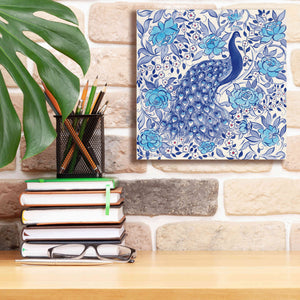 'Peacock Garden III' by Miranda Thomas, Giclee Canvas Wall Art,12x12