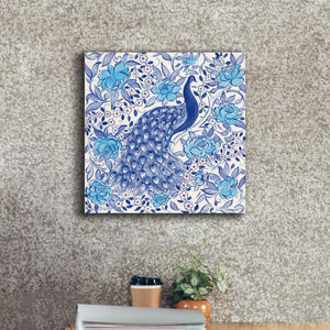 'Peacock Garden III' by Miranda Thomas, Giclee Canvas Wall Art,18x18