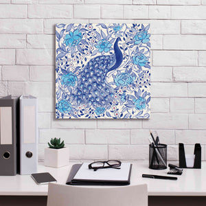 'Peacock Garden III' by Miranda Thomas, Giclee Canvas Wall Art,18x18