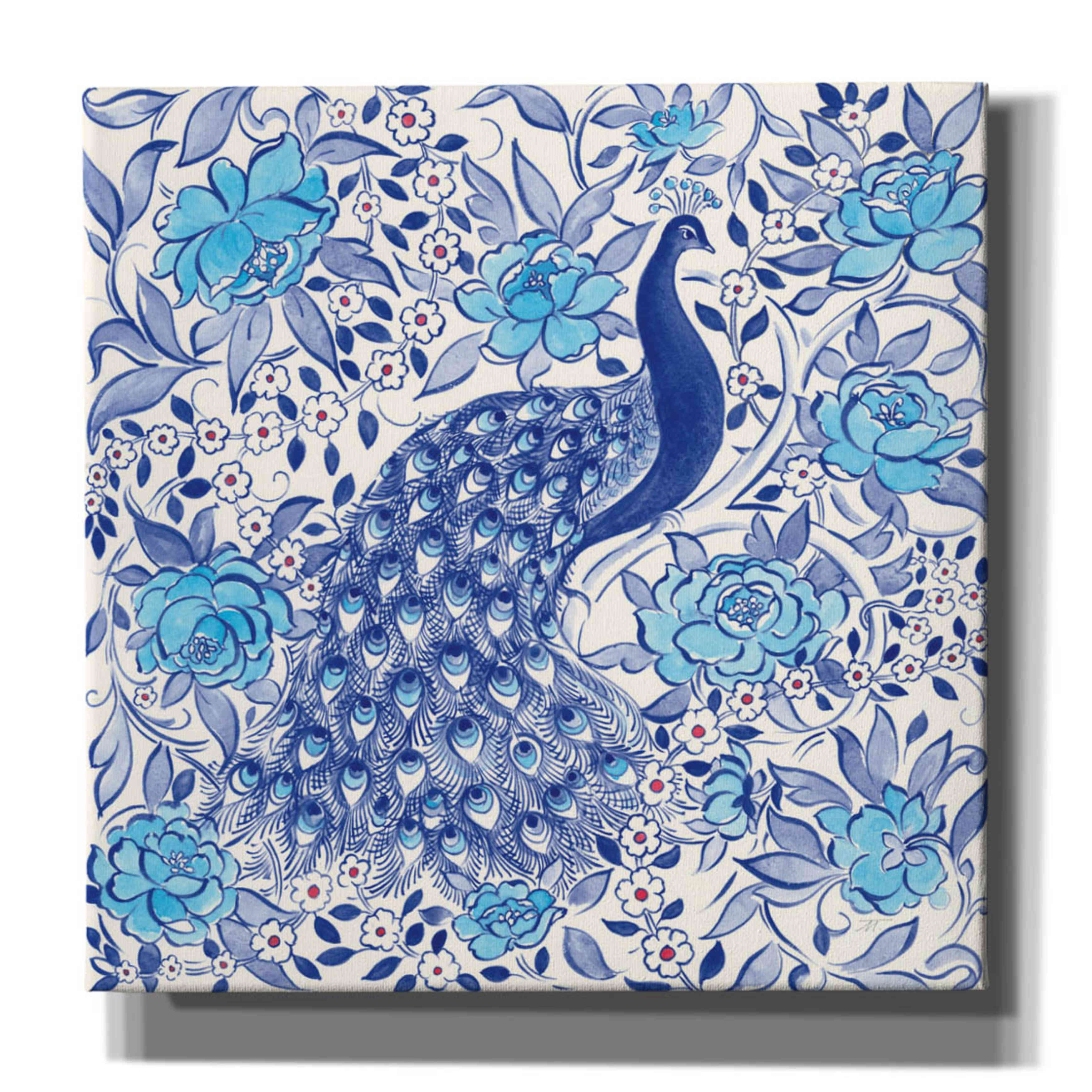 'Peacock Garden III' by Miranda Thomas, Giclee Canvas Wall Art