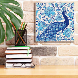 'Peacock Garden IV' by Miranda Thomas, Giclee Canvas Wall Art,12x12