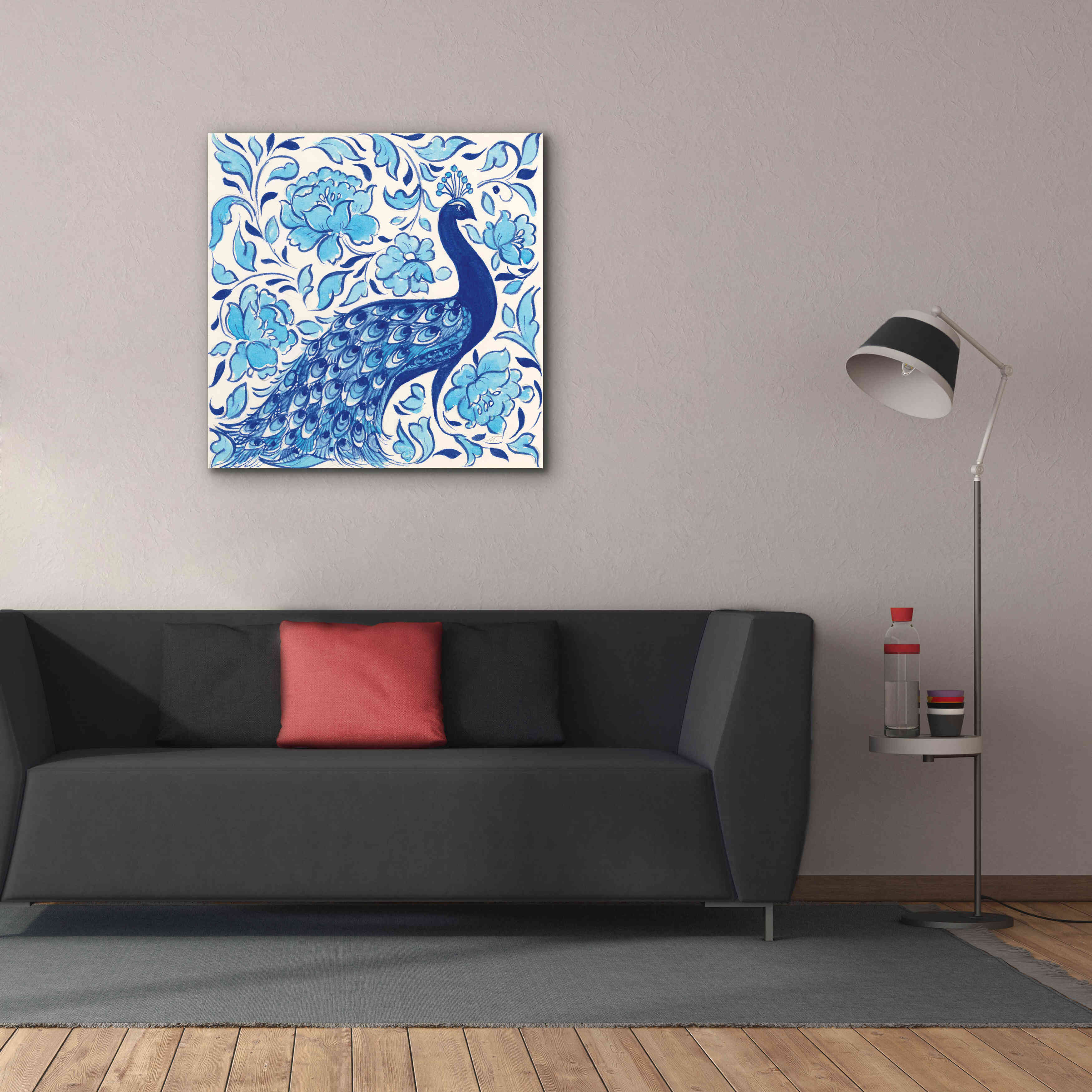'Peacock Garden IV' by Miranda Thomas, Giclee Canvas Wall Art,37x37