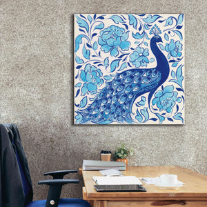 'Peacock Garden IV' by Miranda Thomas, Giclee Canvas Wall Art,37x37
