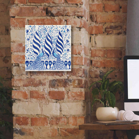Image of 'Peacock Garden V' by Miranda Thomas, Giclee Canvas Wall Art,12x12
