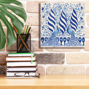 'Peacock Garden V' by Miranda Thomas, Giclee Canvas Wall Art,12x12