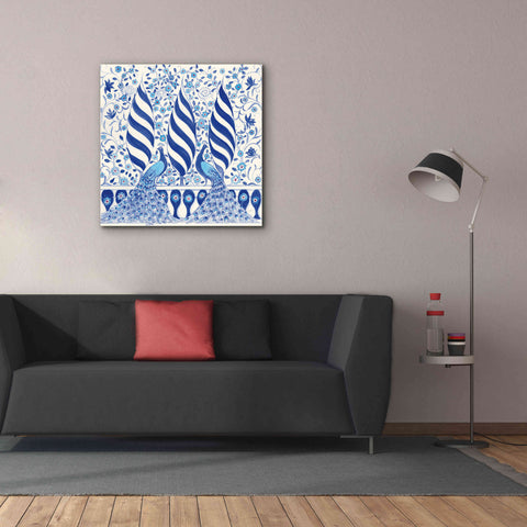 Image of 'Peacock Garden V' by Miranda Thomas, Giclee Canvas Wall Art,37x37
