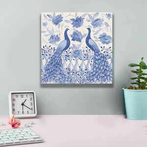 'Peacock Garden VI' by Miranda Thomas, Giclee Canvas Wall Art,12x12