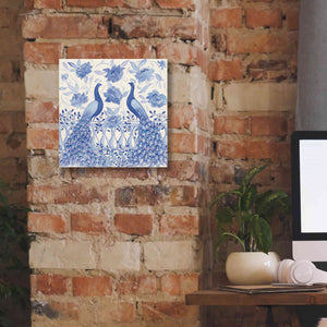 'Peacock Garden VI' by Miranda Thomas, Giclee Canvas Wall Art,12x12
