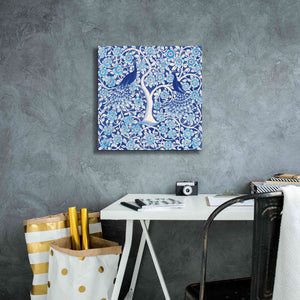 'Peacock Garden VII' by Miranda Thomas, Giclee Canvas Wall Art,18x18