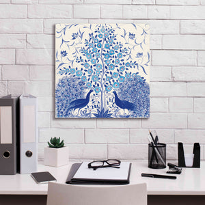 'Peacock Garden VIII' by Miranda Thomas, Giclee Canvas Wall Art,18x18