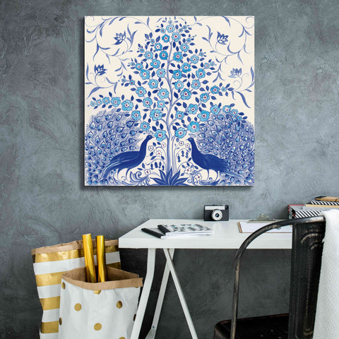 Image of 'Peacock Garden VIII' by Miranda Thomas, Giclee Canvas Wall Art,26x26