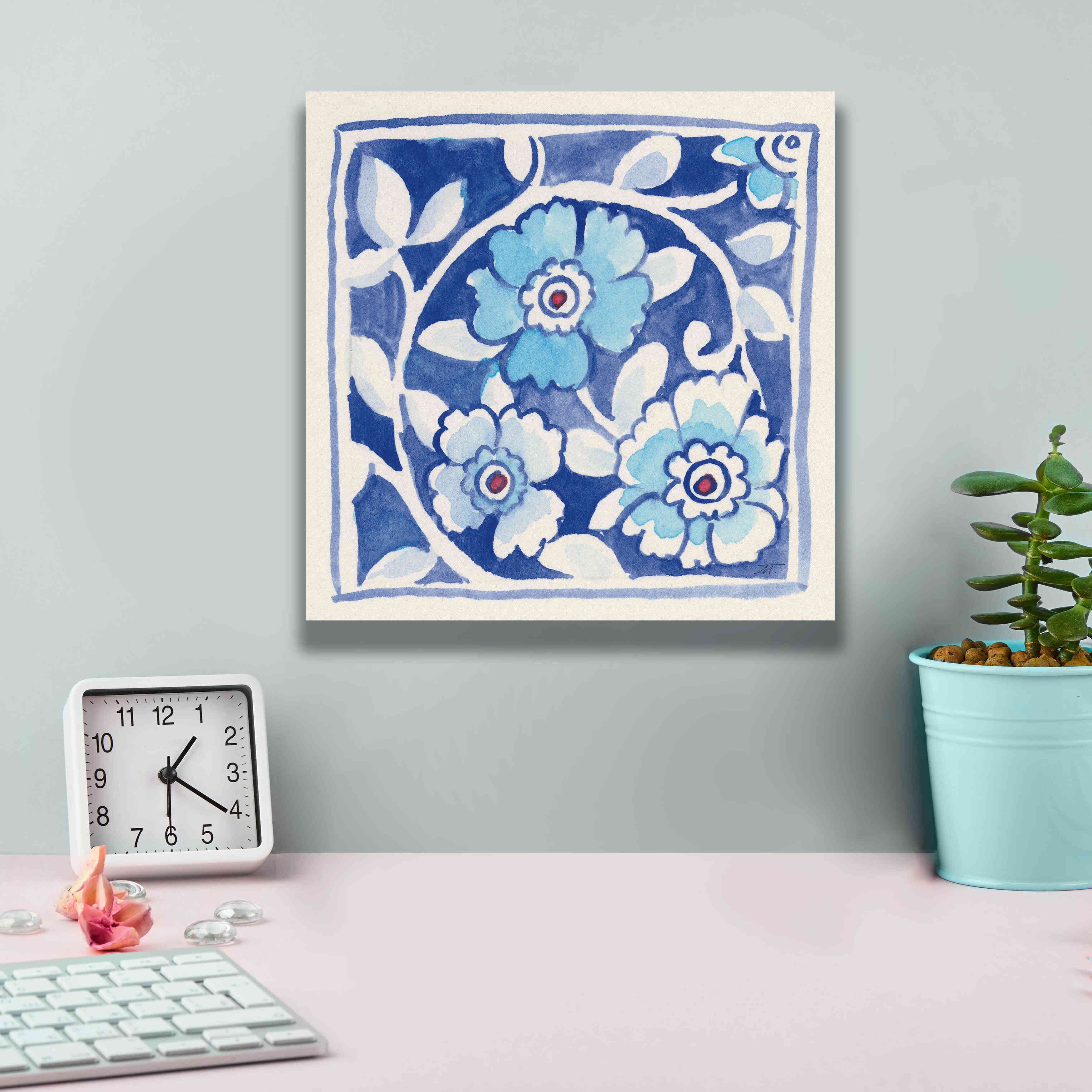 'Peacock Garden IX' by Miranda Thomas, Giclee Canvas Wall Art,12x12