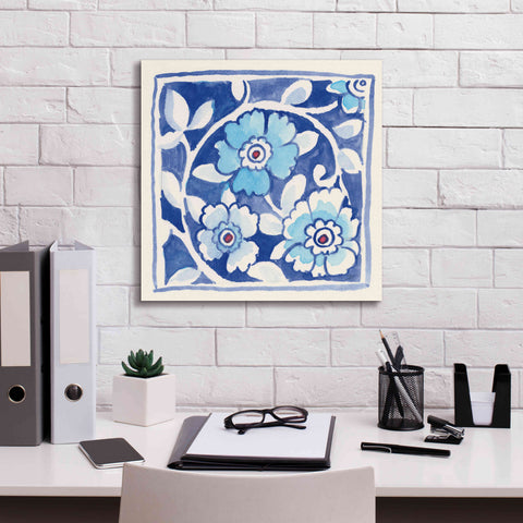 Image of 'Peacock Garden IX' by Miranda Thomas, Giclee Canvas Wall Art,18x18