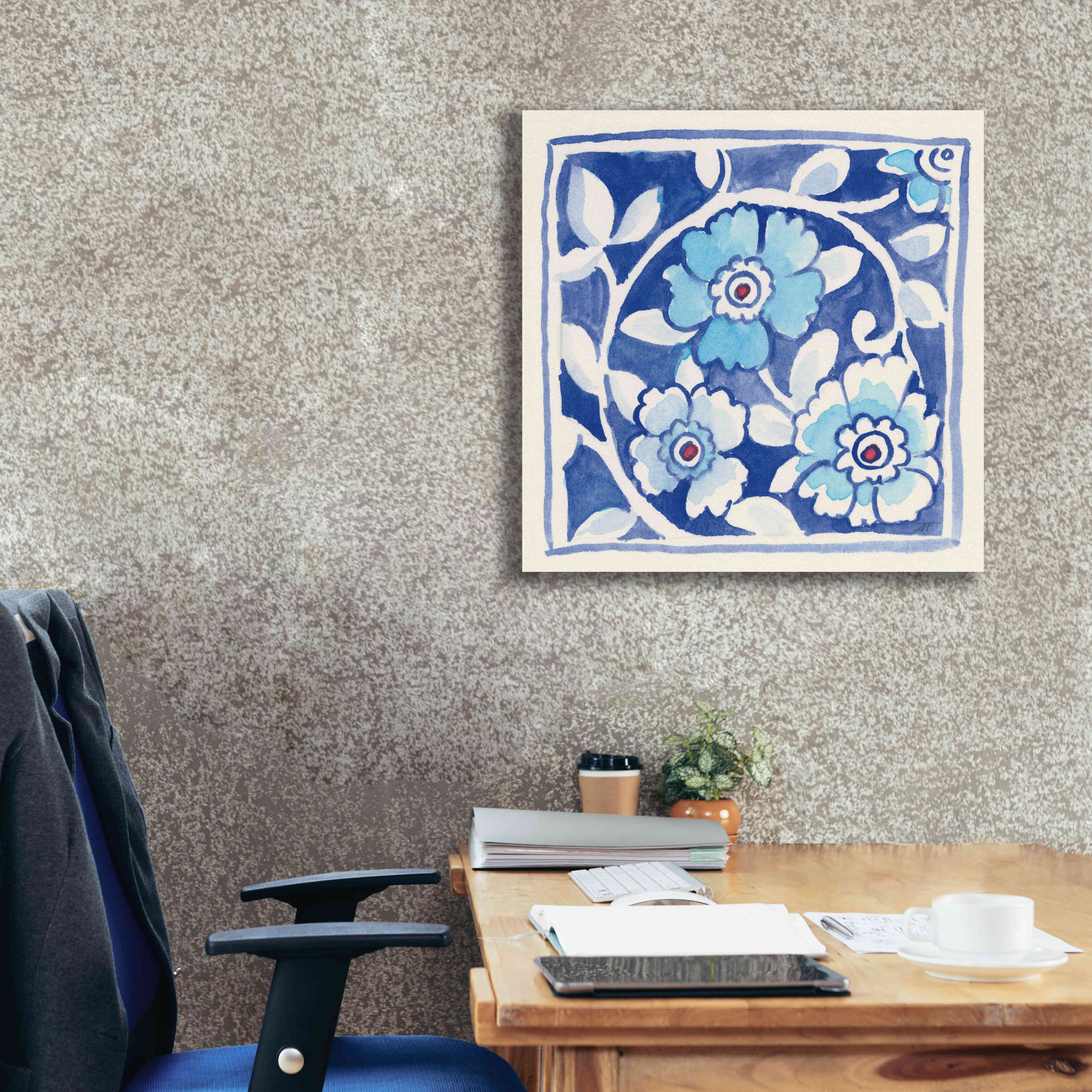 'Peacock Garden IX' by Miranda Thomas, Giclee Canvas Wall Art,26x26