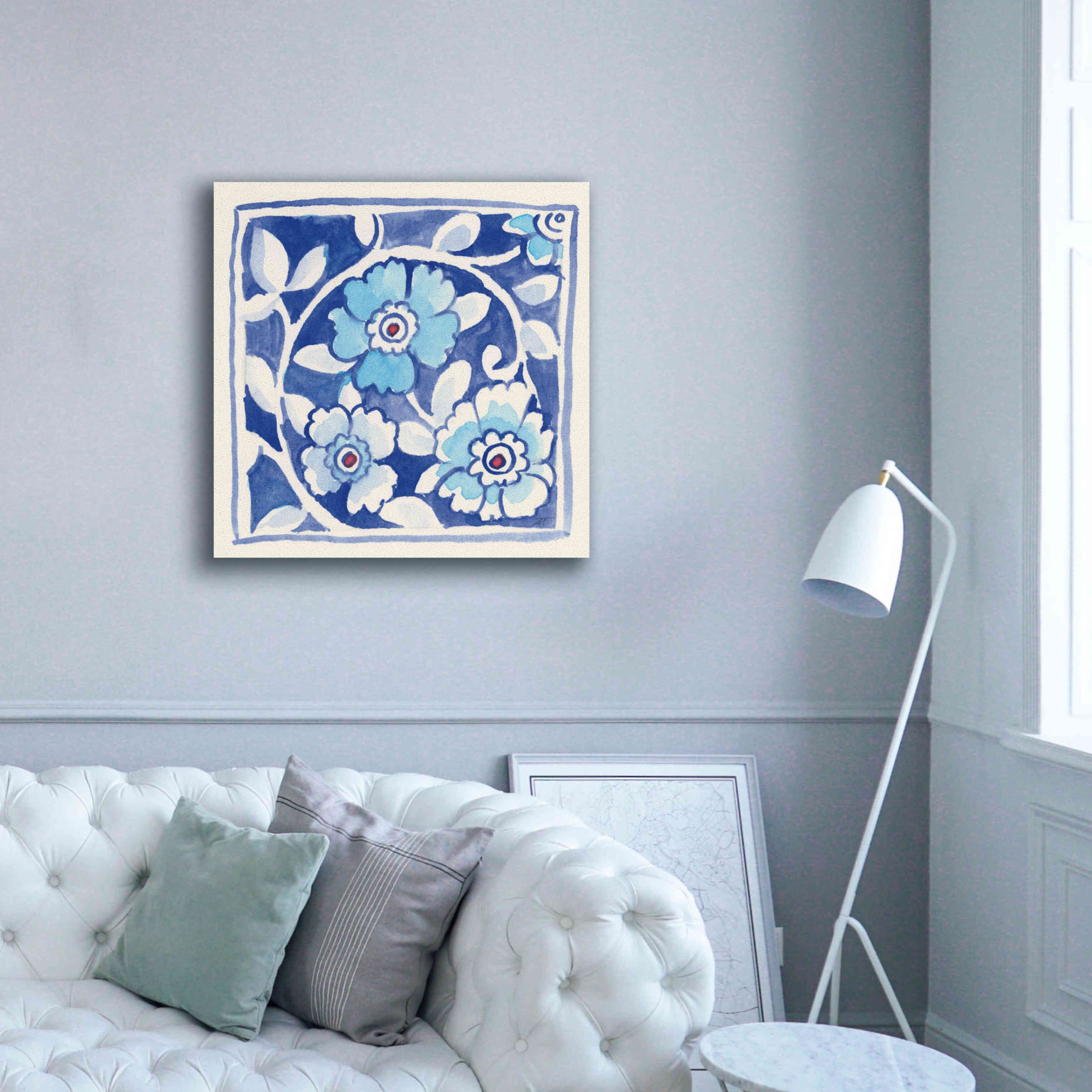 'Peacock Garden IX' by Miranda Thomas, Giclee Canvas Wall Art,37x37