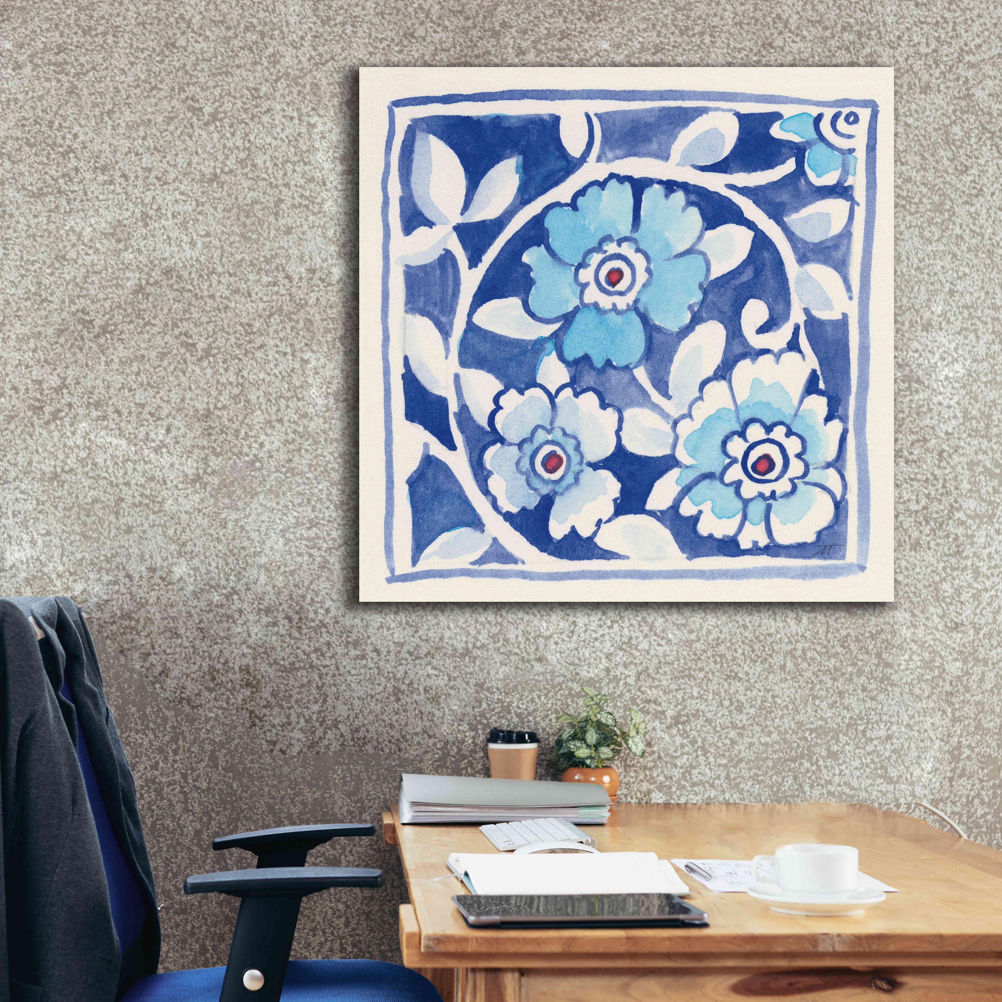 'Peacock Garden IX' by Miranda Thomas, Giclee Canvas Wall Art,37x37