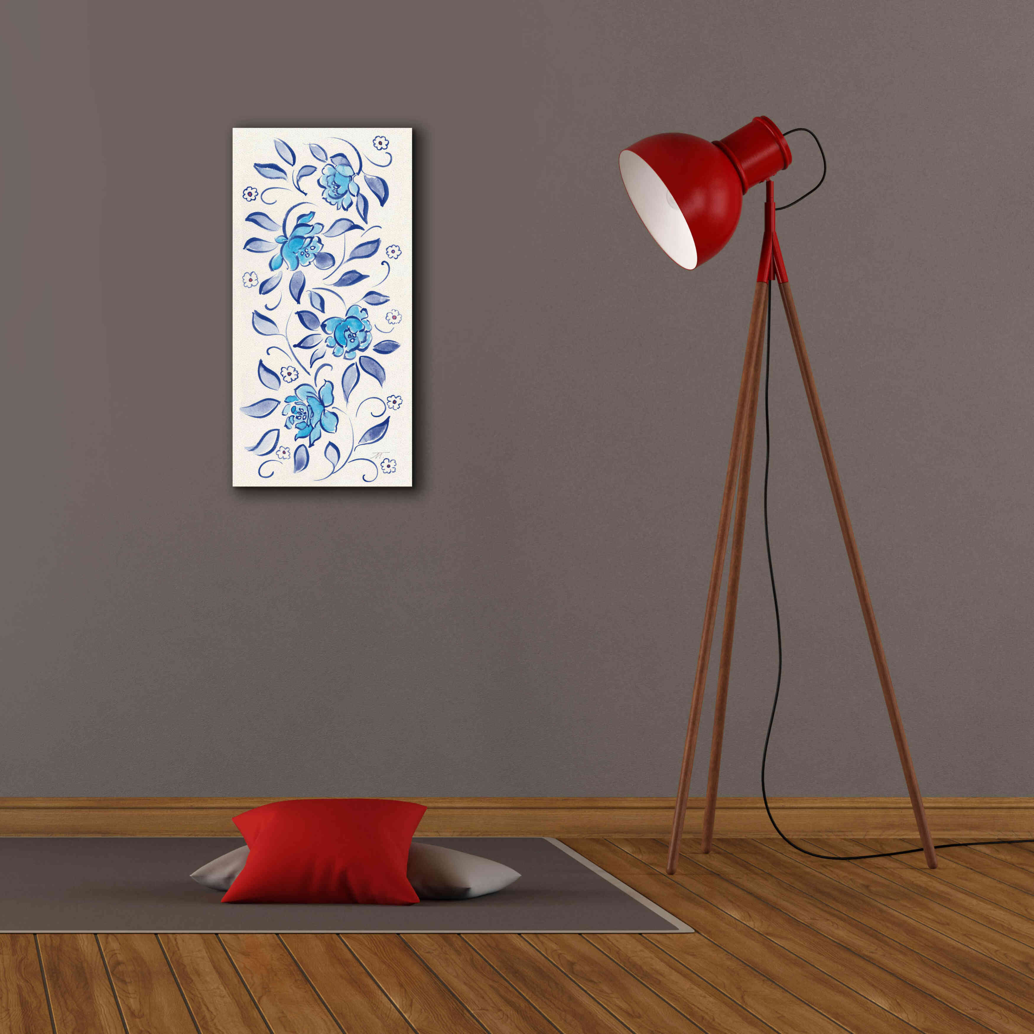 'Peacock Garden X' by Miranda Thomas, Giclee Canvas Wall Art,12x24