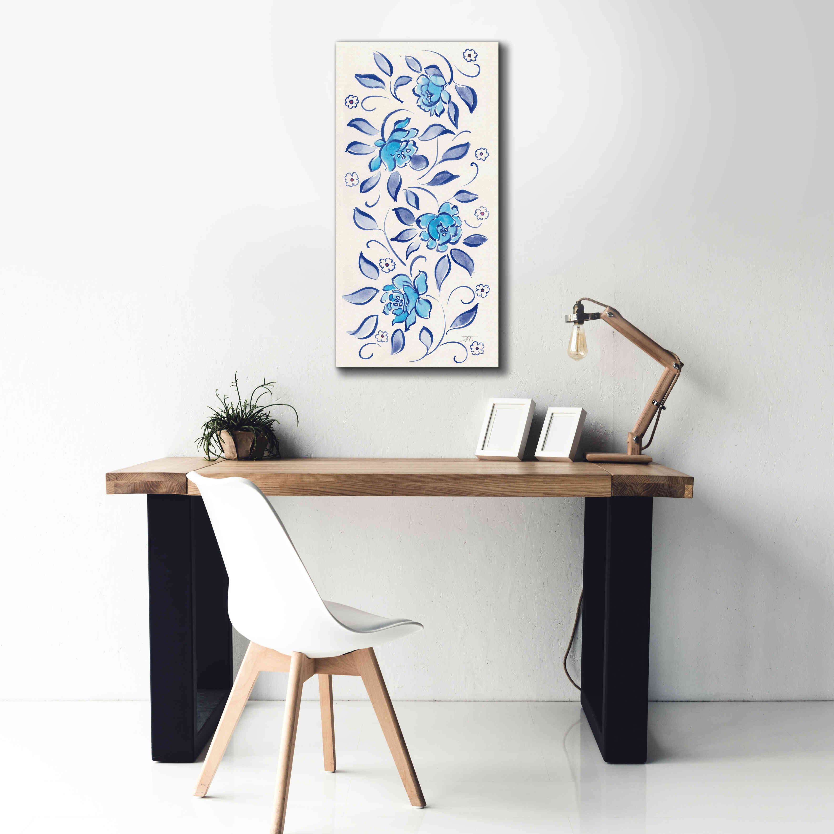'Peacock Garden X' by Miranda Thomas, Giclee Canvas Wall Art,20x40