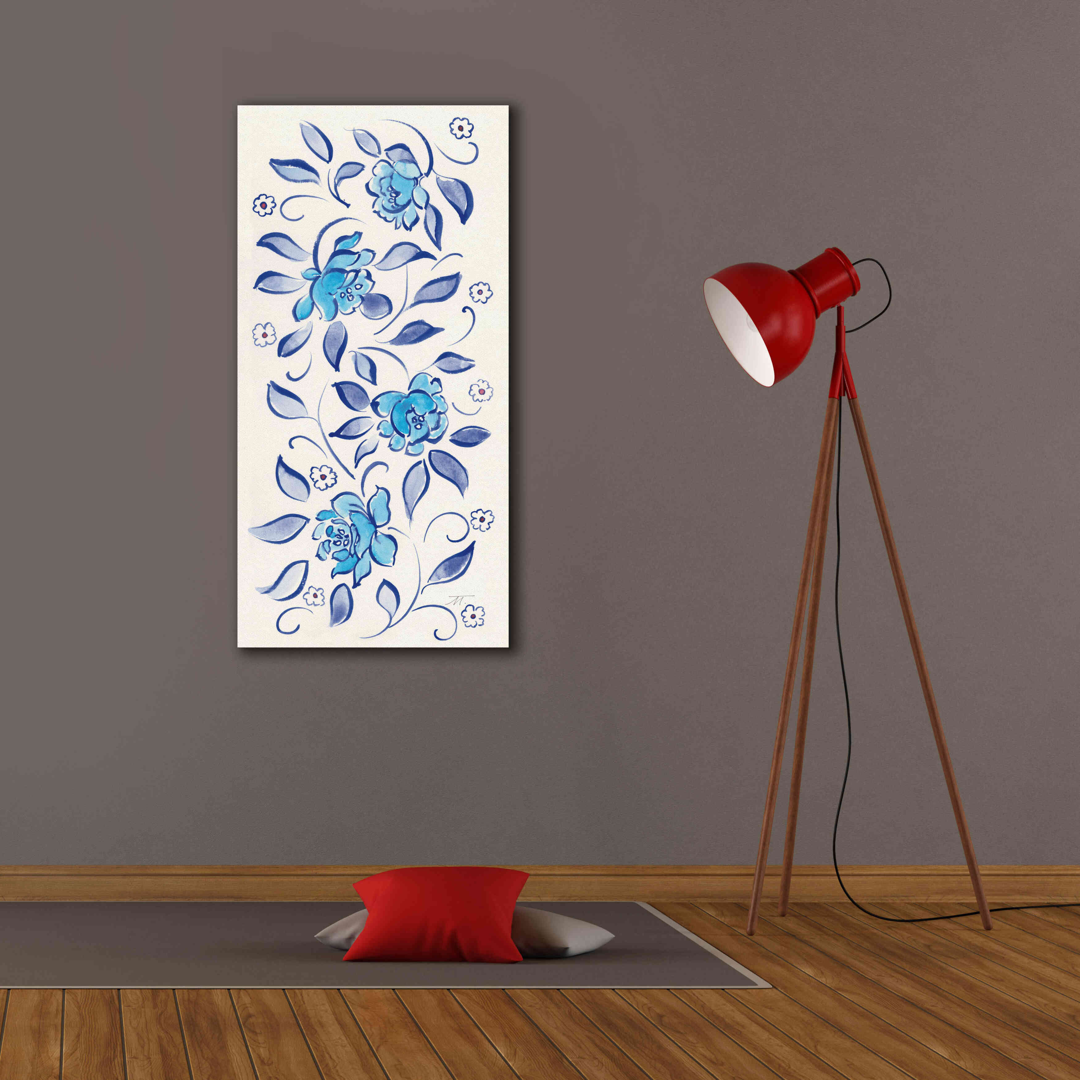 'Peacock Garden X' by Miranda Thomas, Giclee Canvas Wall Art,20x40