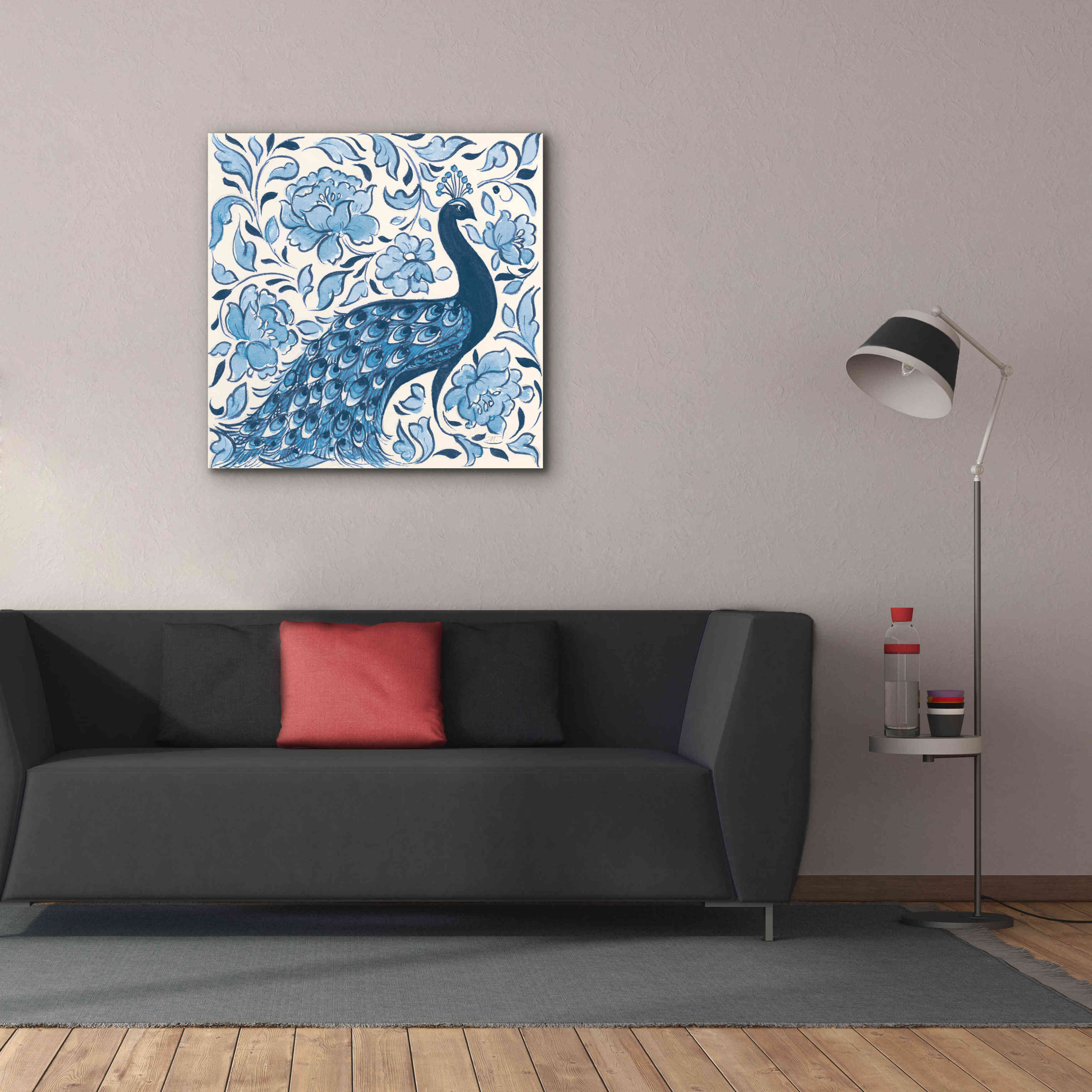 'Peacock Garden IV v2' by Miranda Thomas, Giclee Canvas Wall Art,37x37