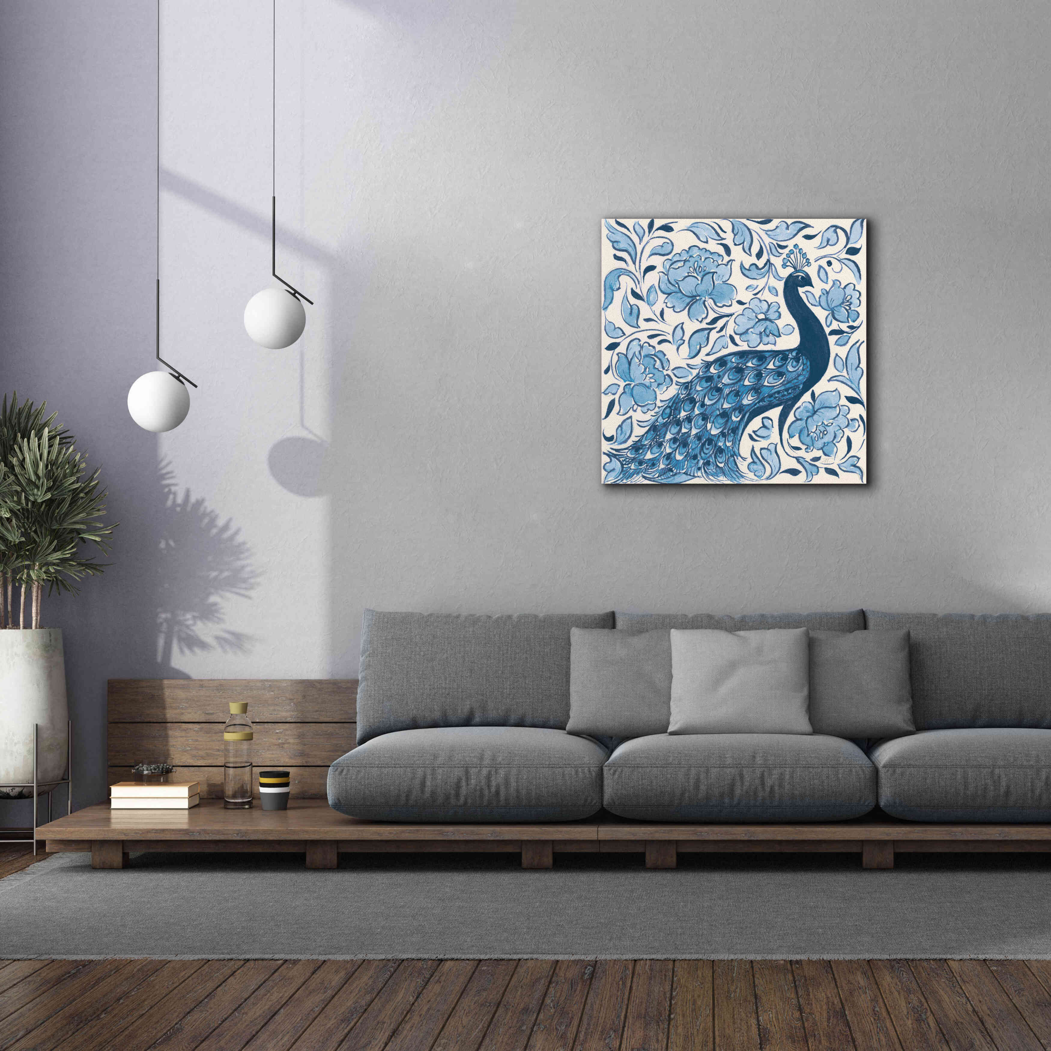 'Peacock Garden IV v2' by Miranda Thomas, Giclee Canvas Wall Art,37x37