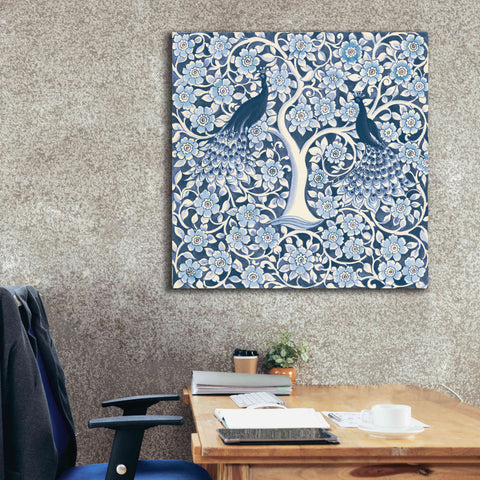 Image of 'Peacock Garden VII v2' by Miranda Thomas, Giclee Canvas Wall Art,37x37