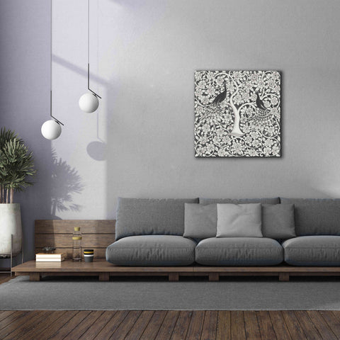 Image of 'Peacock Garden VII BW' by Miranda Thomas, Giclee Canvas Wall Art,37x37