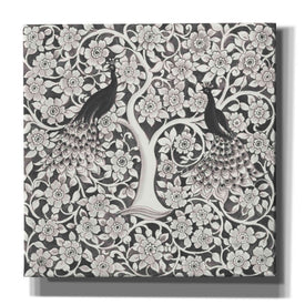 'Peacock Garden VII BW' by Miranda Thomas, Giclee Canvas Wall Art