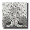 'Peacock Garden VIII BW' by Miranda Thomas, Giclee Canvas Wall Art