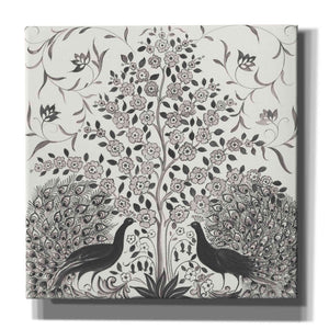 'Peacock Garden VIII BW' by Miranda Thomas, Giclee Canvas Wall Art