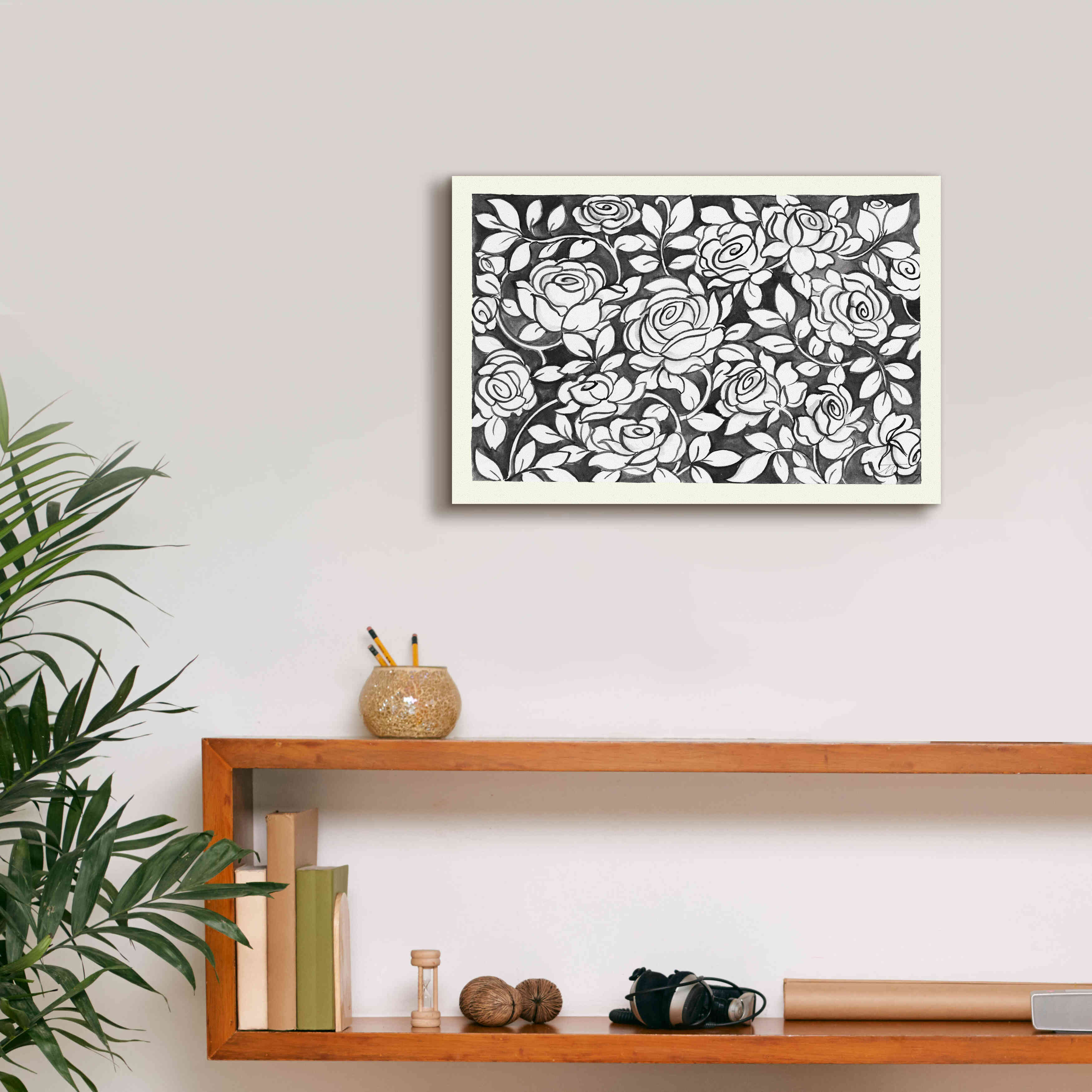 'Farm Life VII Black' by Miranda Thomas, Giclee Canvas Wall Art,18x12