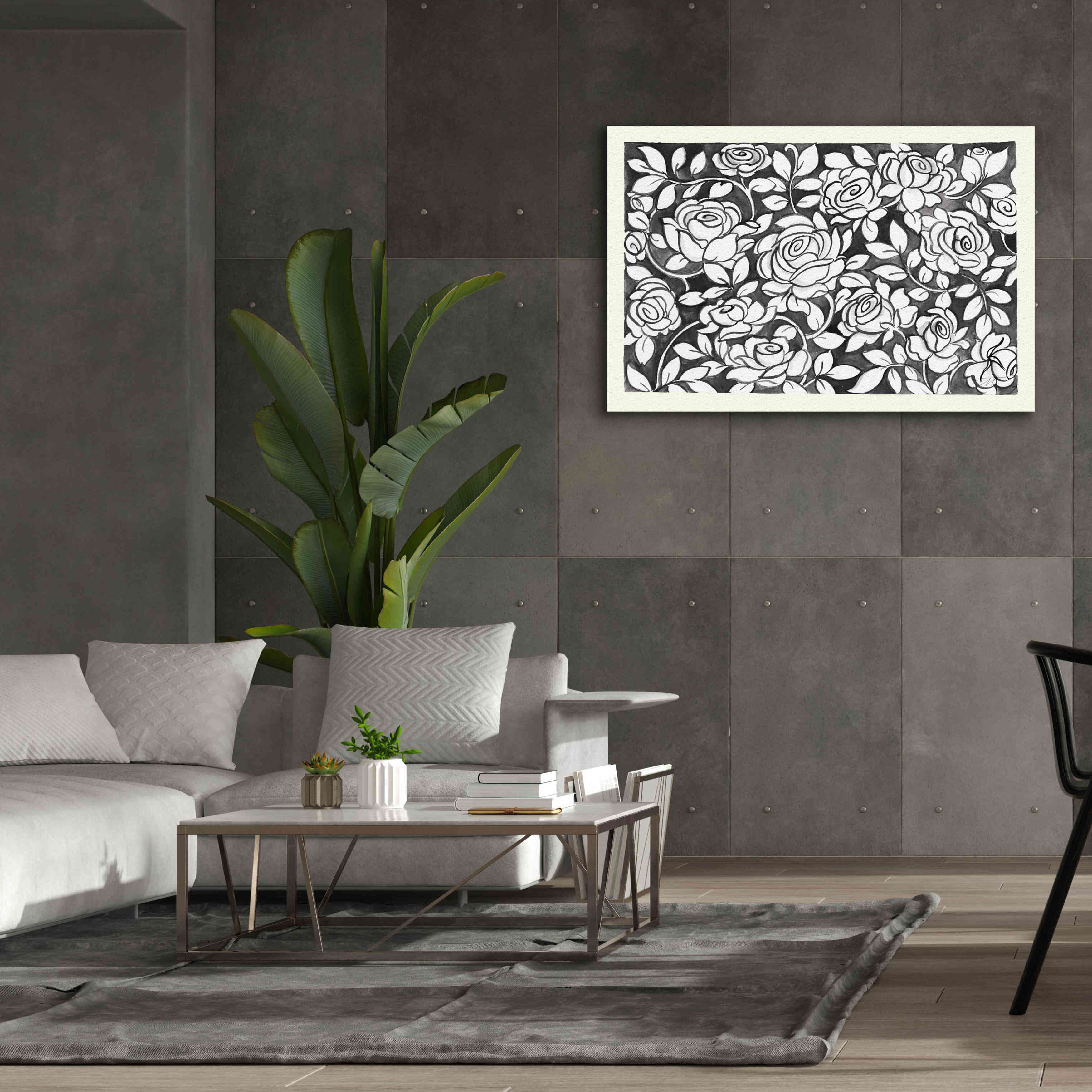 'Farm Life VII Black' by Miranda Thomas, Giclee Canvas Wall Art,60x40