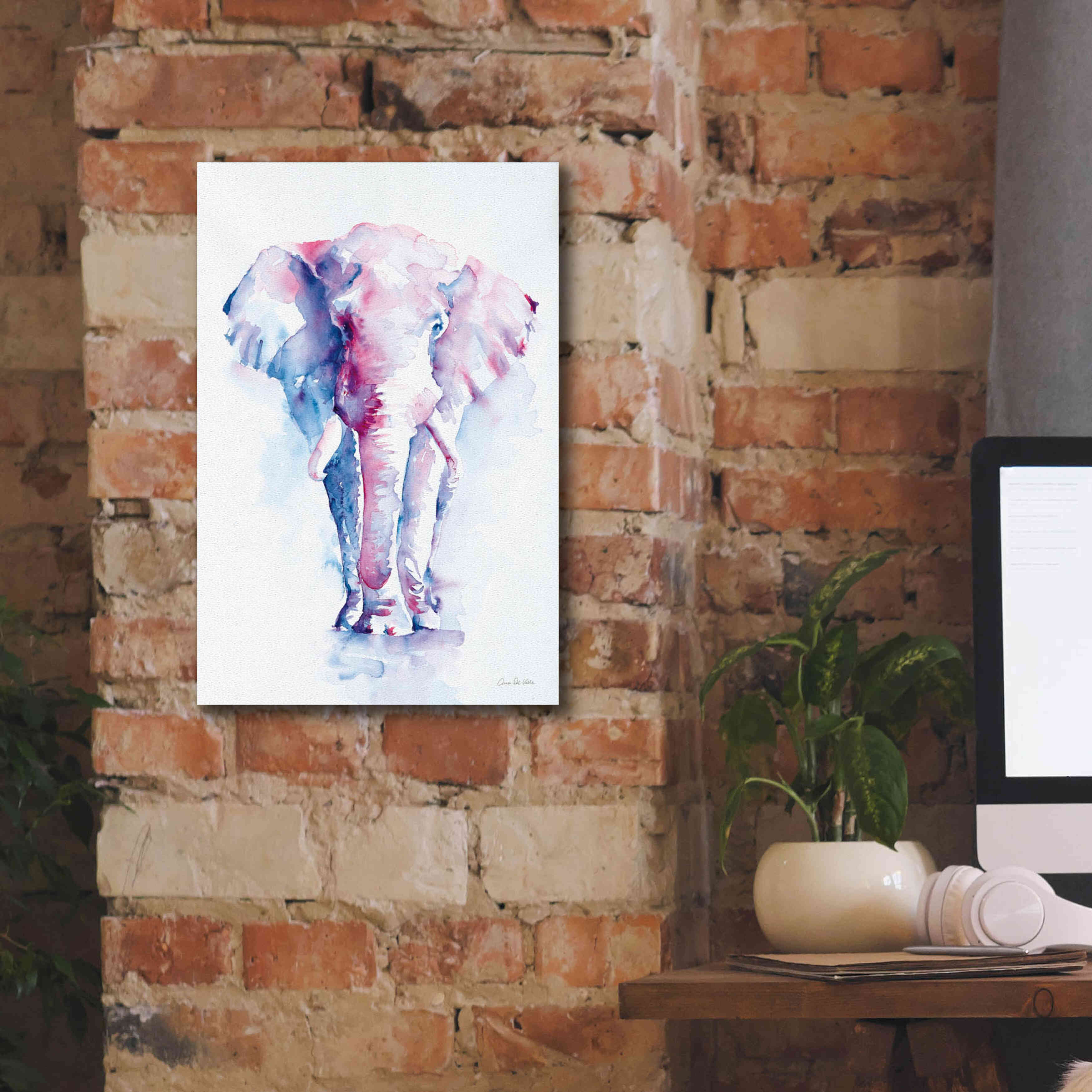 'An Elephant Never Forgets' by Alan Majchrowicz, Giclee Canvas Wall Art,12x18