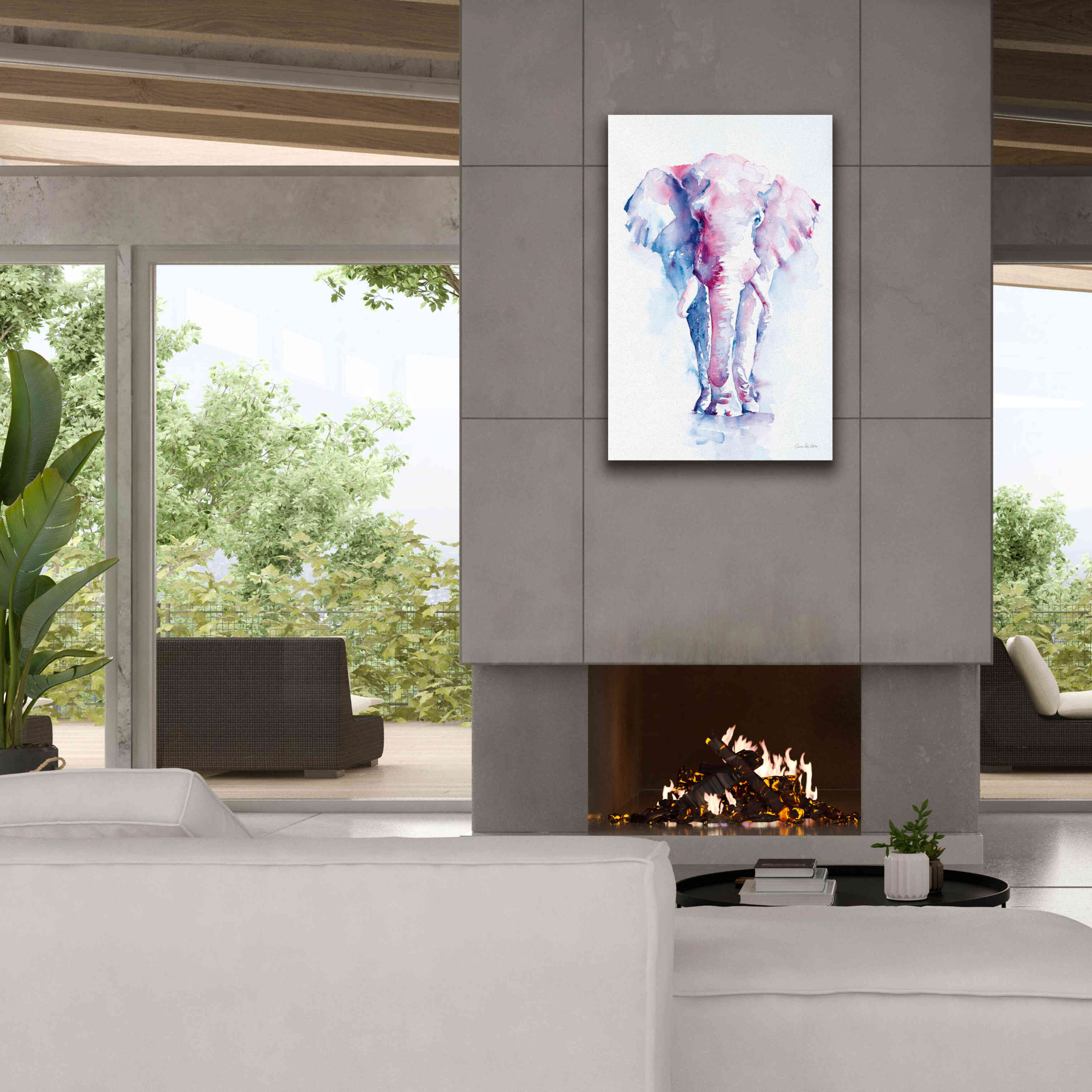 'An Elephant Never Forgets' by Alan Majchrowicz, Giclee Canvas Wall Art,26x40