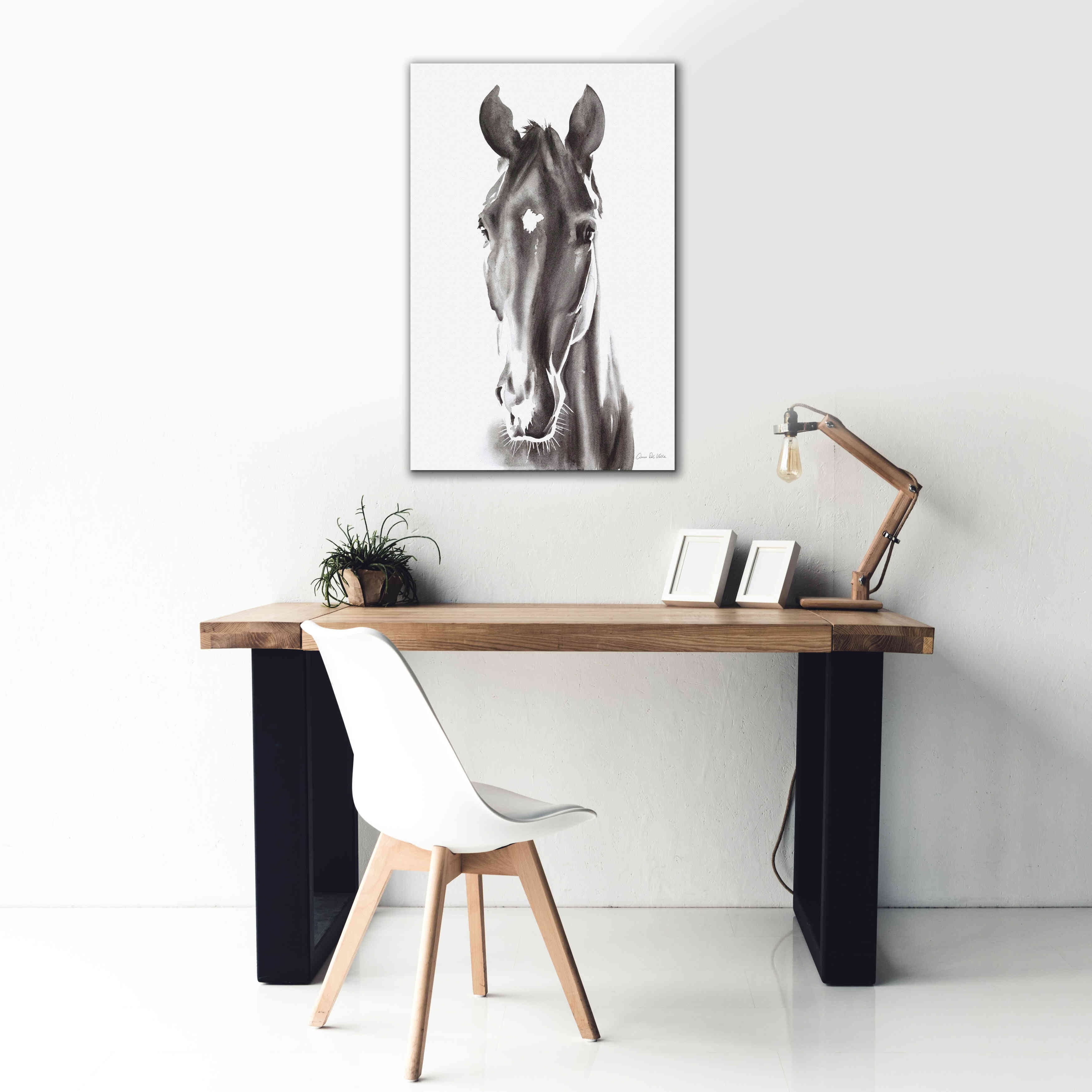 'Le Cheval Noir' by Alan Majchrowicz, Giclee Canvas Wall Art,26x40