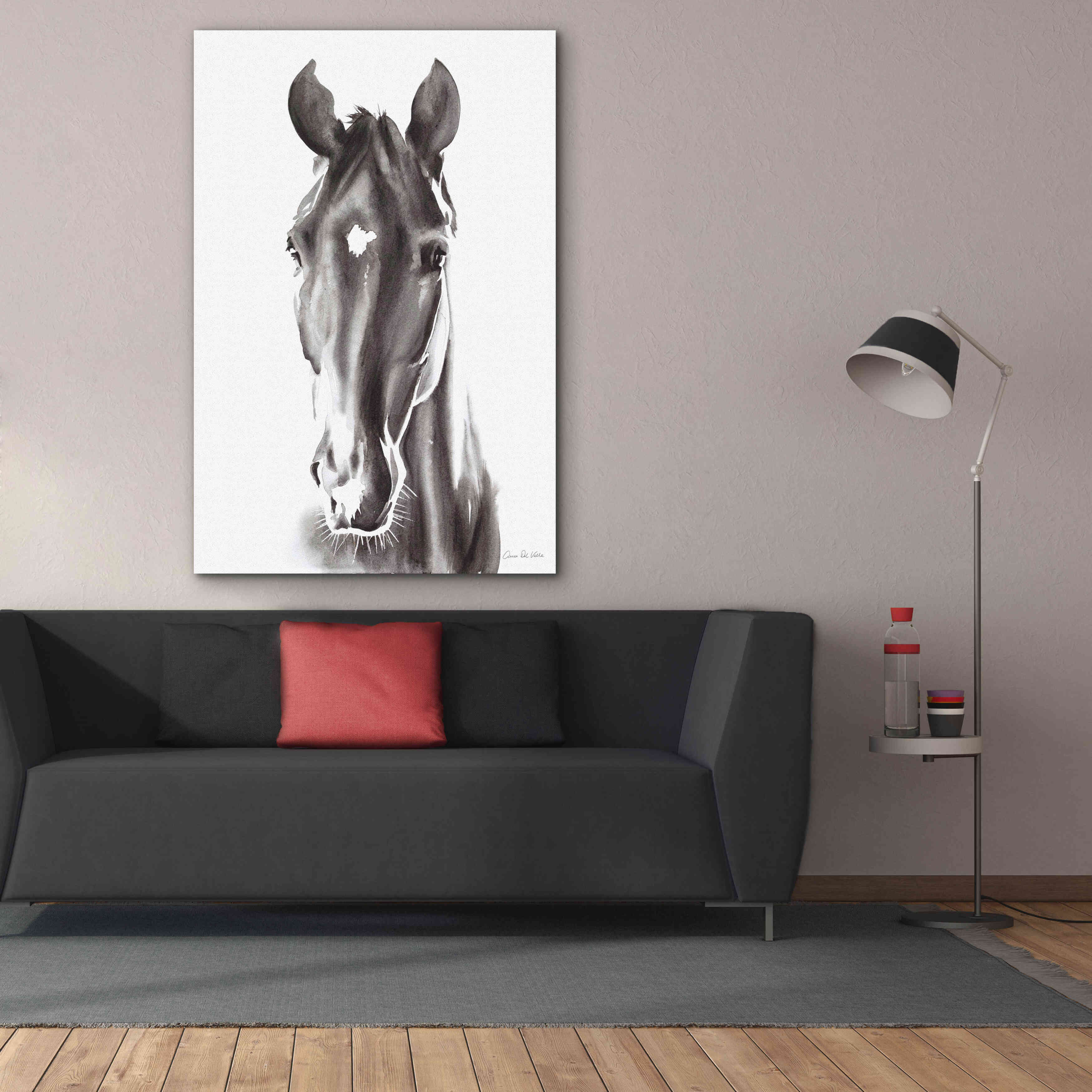 'Le Cheval Noir' by Alan Majchrowicz, Giclee Canvas Wall Art,40x60