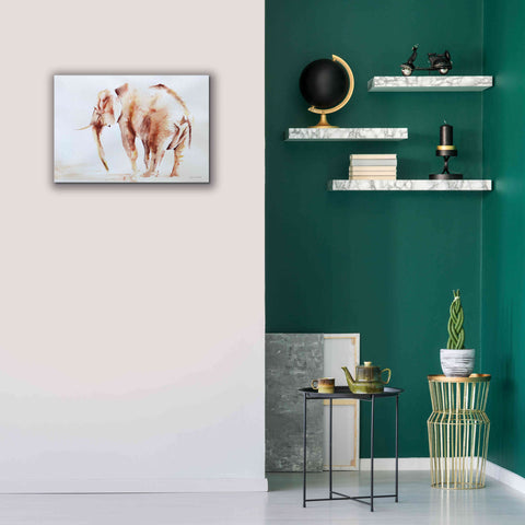 Image of 'Lone Elephant' by Alan Majchrowicz, Giclee Canvas Wall Art,26x18