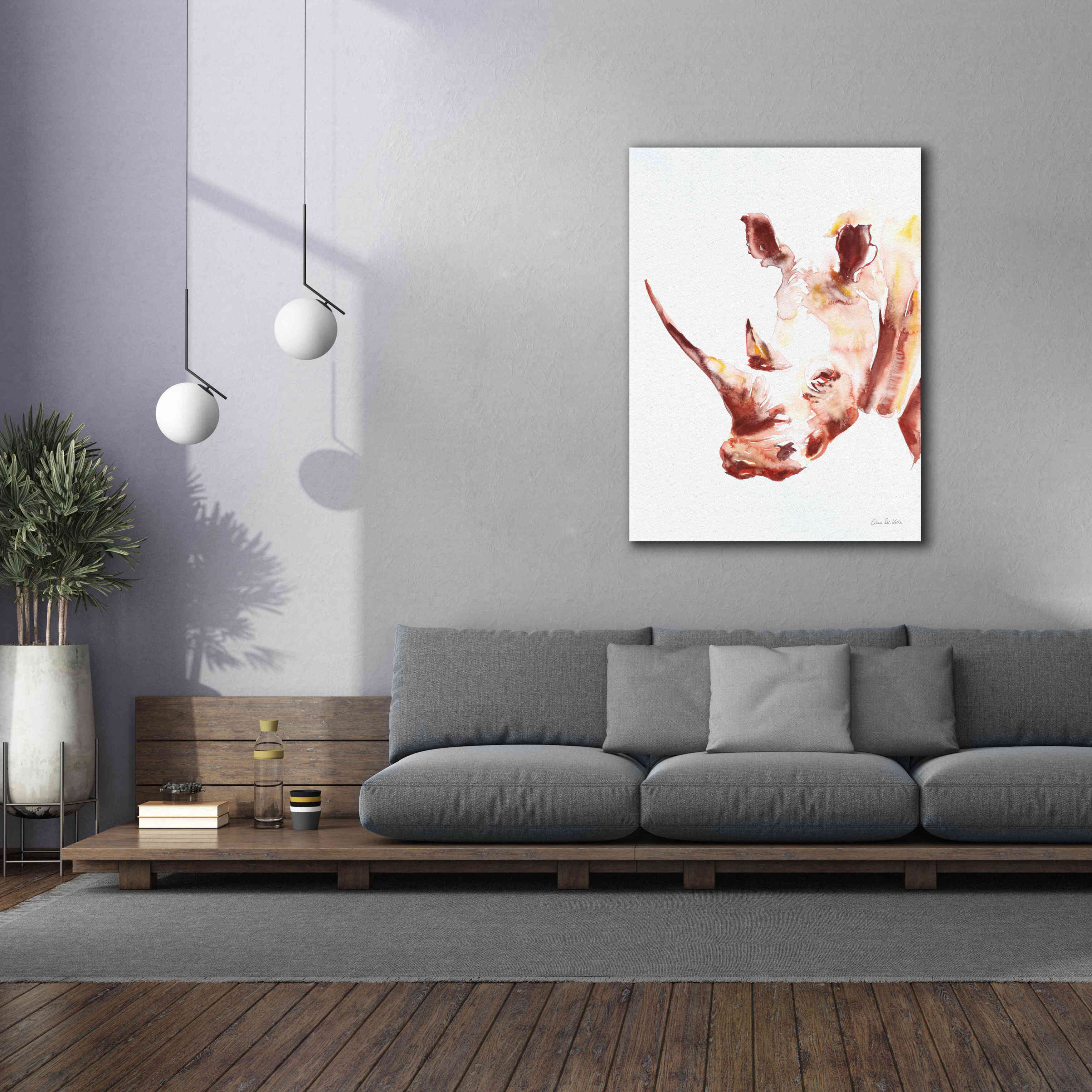'Rhino' by Alan Majchrowicz, Giclee Canvas Wall Art,40x54