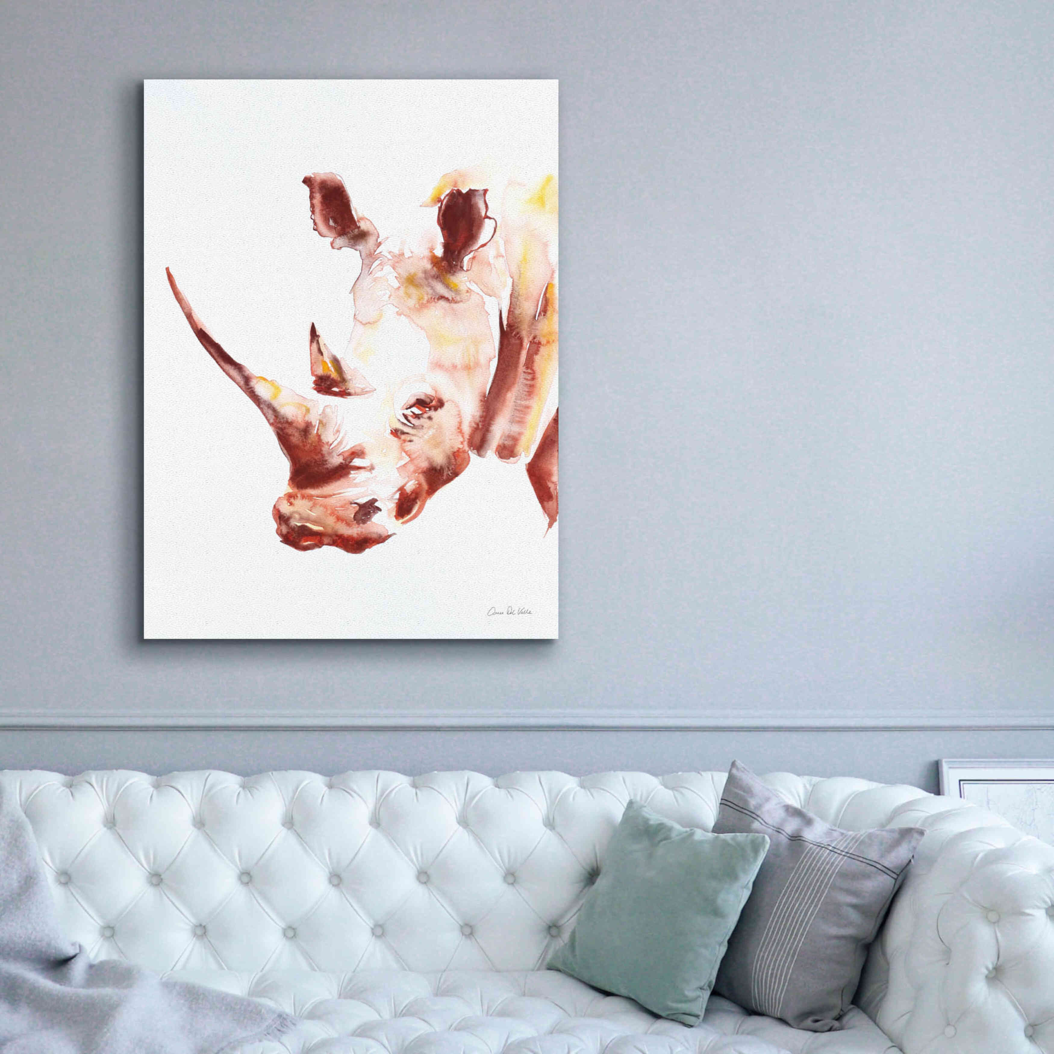 'Rhino' by Alan Majchrowicz, Giclee Canvas Wall Art,40x54