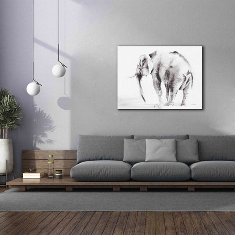 Image of 'Lone Elephant Gray' by Alan Majchrowicz, Giclee Canvas Wall Art,54x40