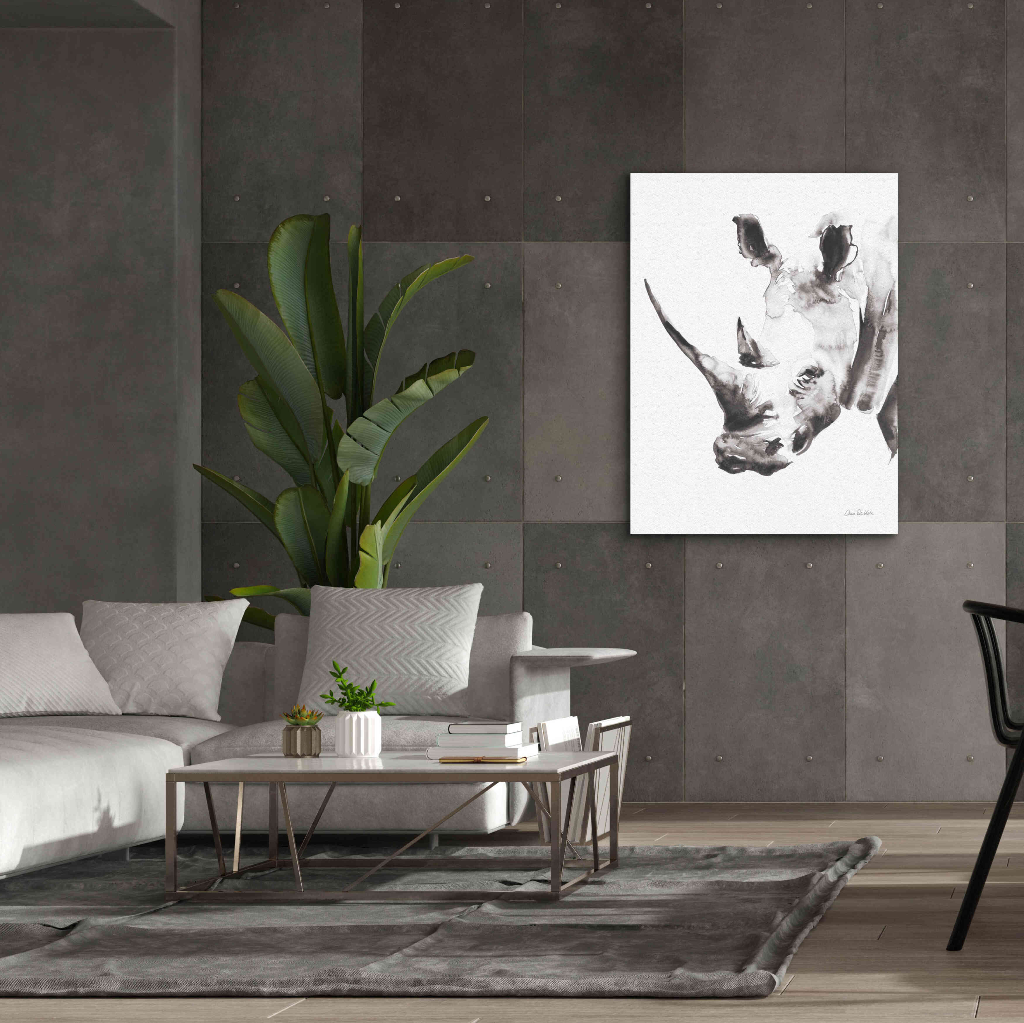 'Rhino Gray' by Alan Majchrowicz, Giclee Canvas Wall Art,40x54