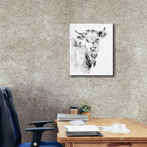 Image of 'Village Cow Gray' by Alan Majchrowicz, Giclee Canvas Wall Art,20x24