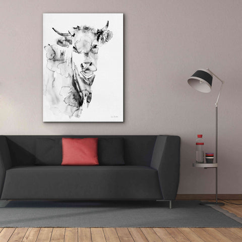 Image of 'Village Cow Gray' by Alan Majchrowicz, Giclee Canvas Wall Art,40x54